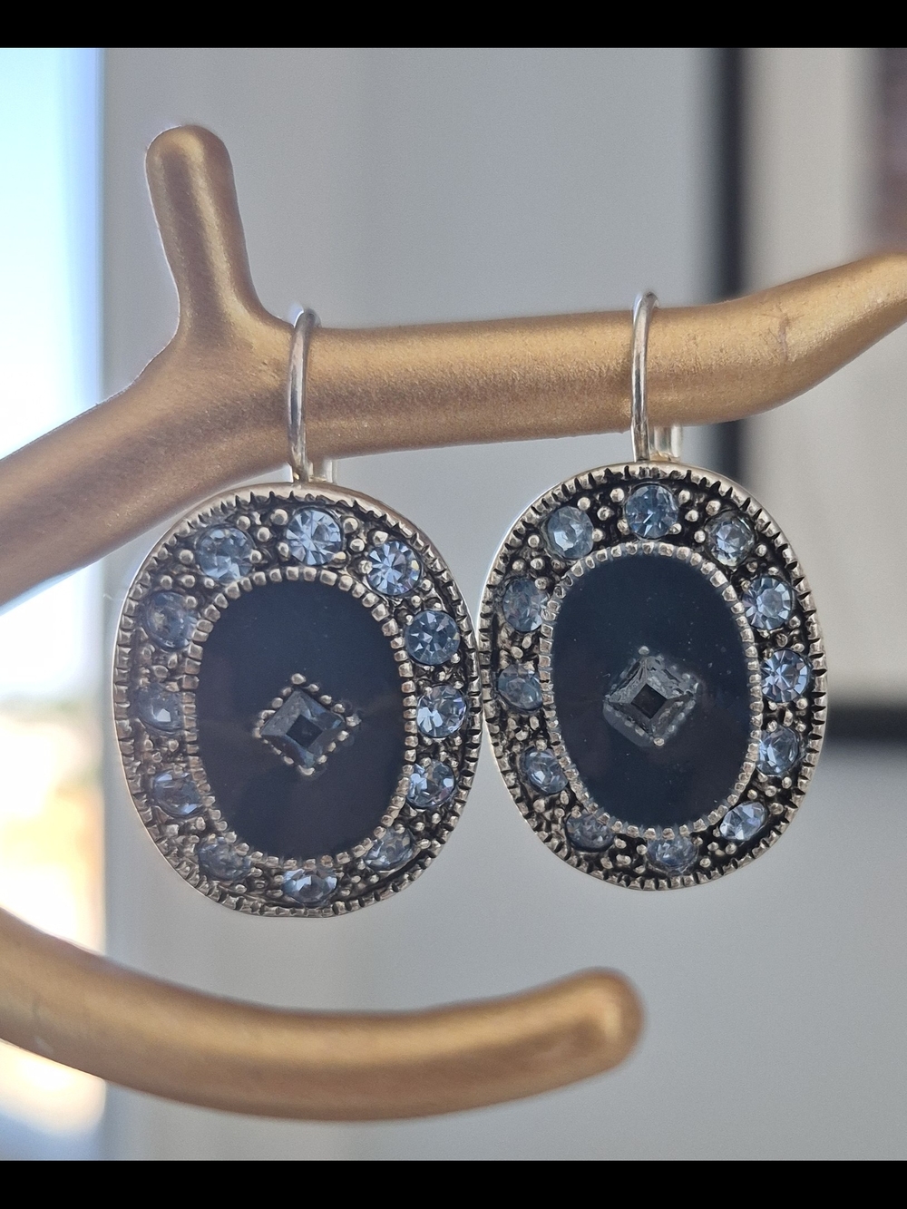 Classic SBlue Crystal Drop Earrings